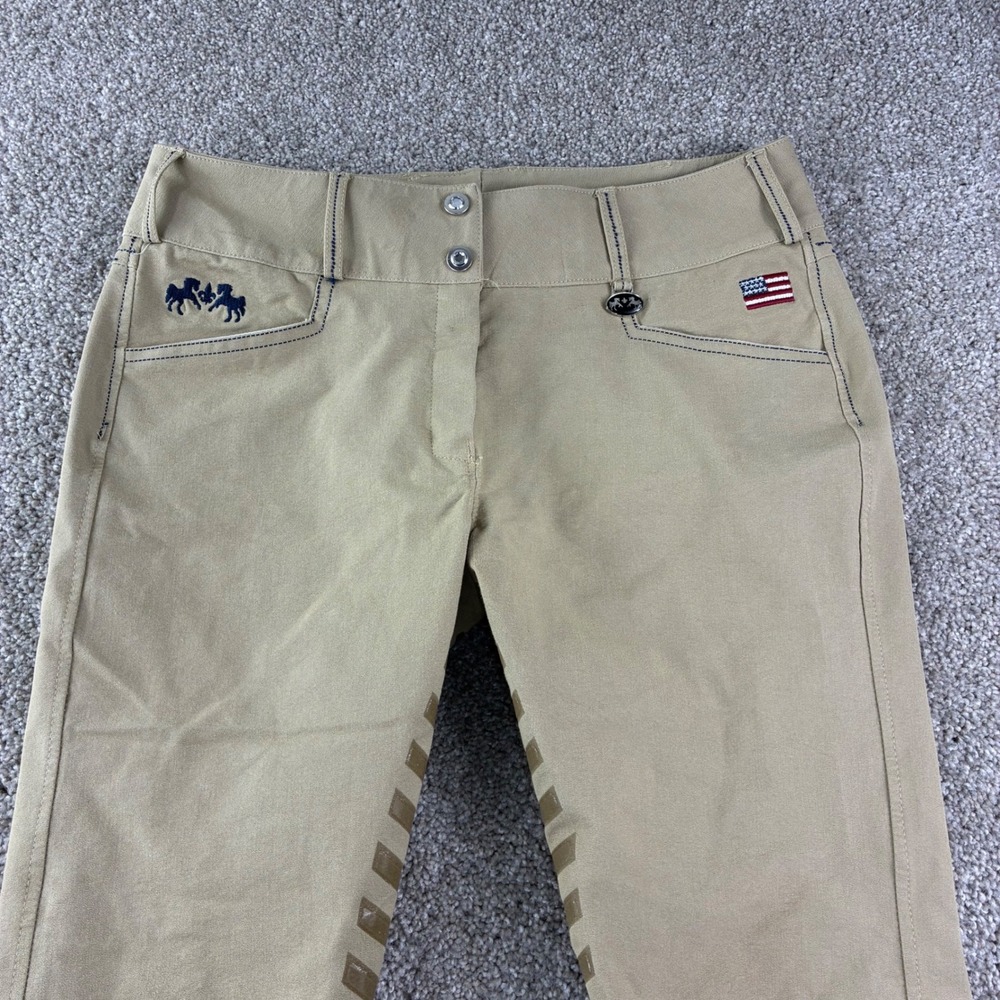 Romfh Bostonian KKP Breeches Women 30 Tan Knee Patch‎ Equestrian Riding Pant